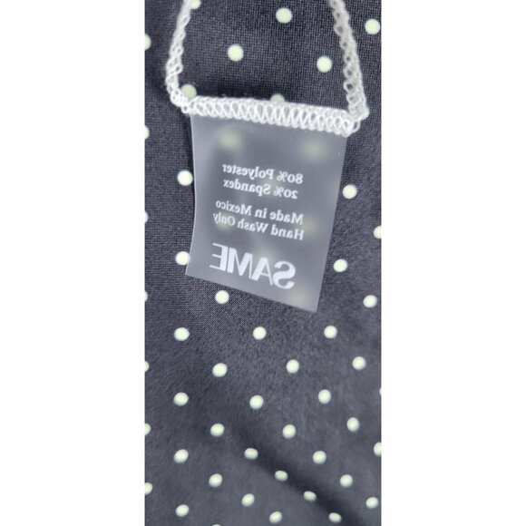 SAME Los Angeles Swim Womens One Piece ColorBlock Polka Dot Black/Cream Medium - Picture 8 of 13
